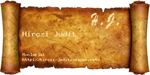 Hirczi Judit névjegykártya
